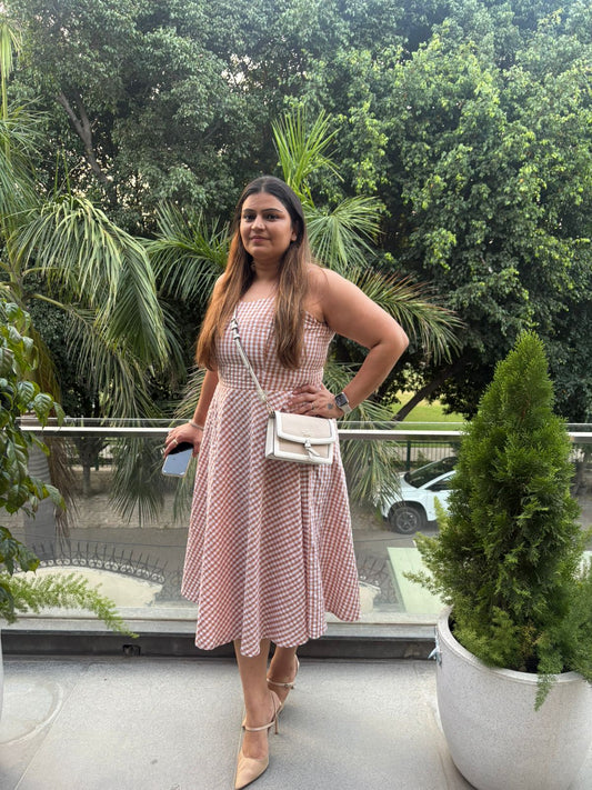 Sandy Check Sundress