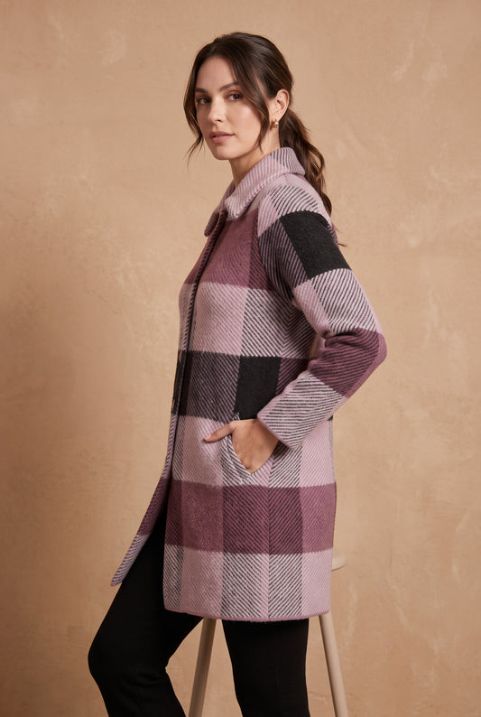 Mulberry Check Cardigan