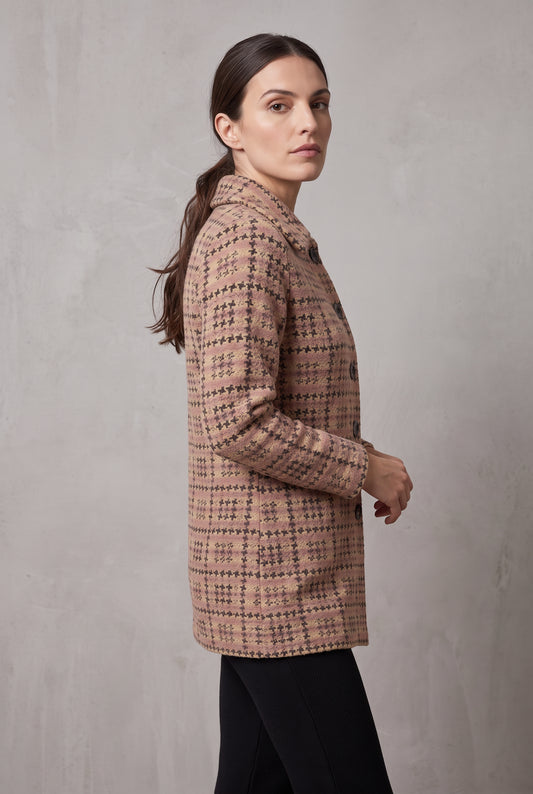 Blush Houndstooth Cardigan