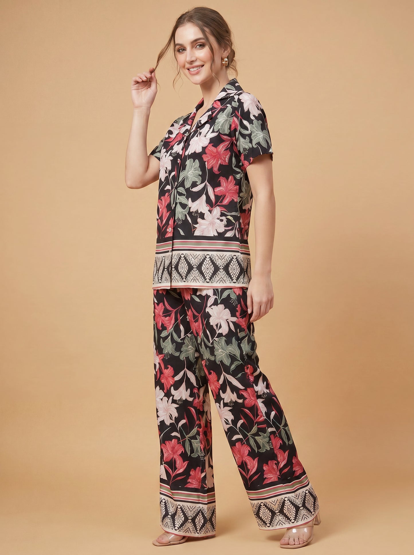 Noir Blossom Co-ord Set