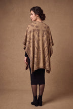 Lachi Women's Paisley Jacquard Open Front Poncho Cape