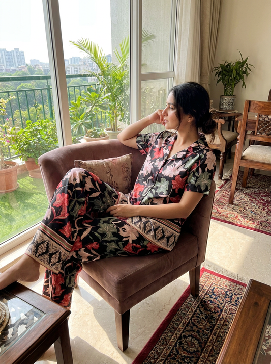 Noir Blossom Co-ord Set