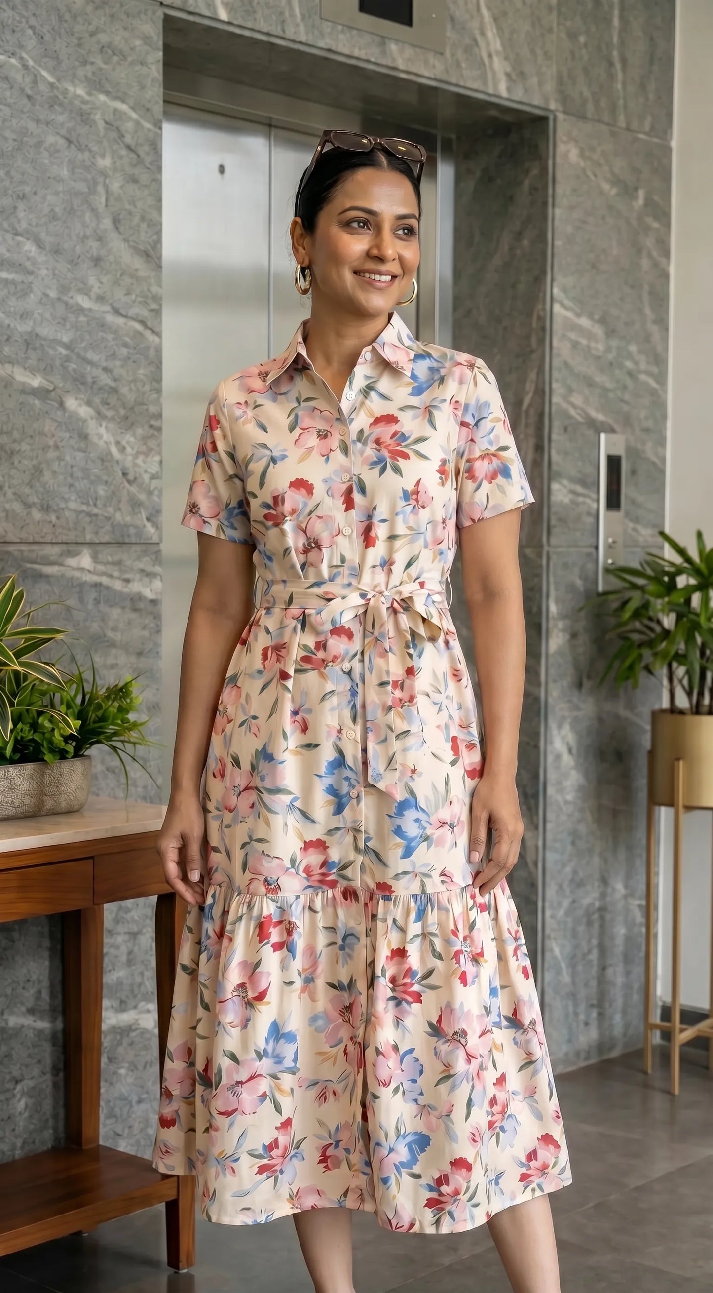 Blossom Breeze Shirt Dress
