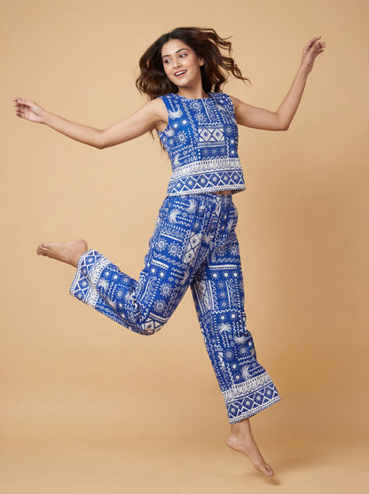 Electric Blue Tribal Set