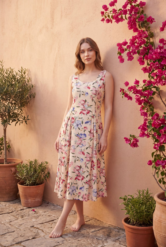 Ivory Bloom Floral Dress