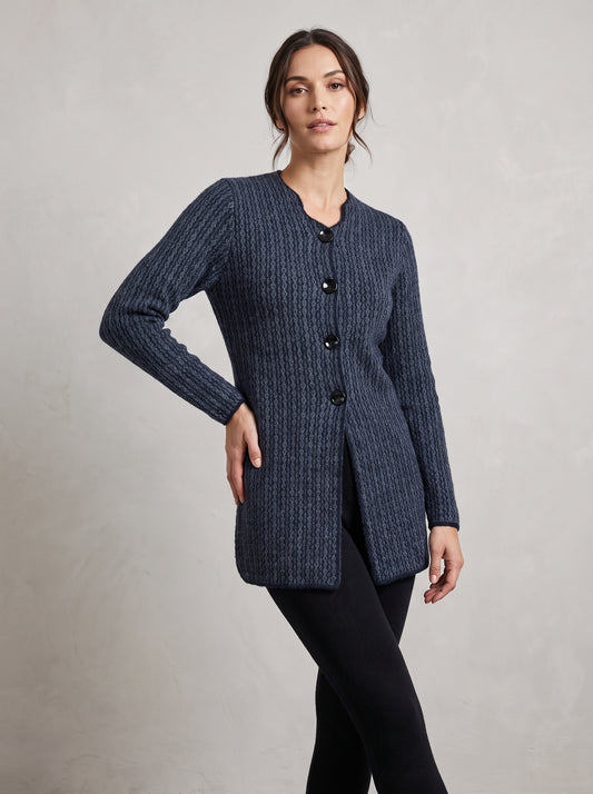 Indigo Cable Cardigan