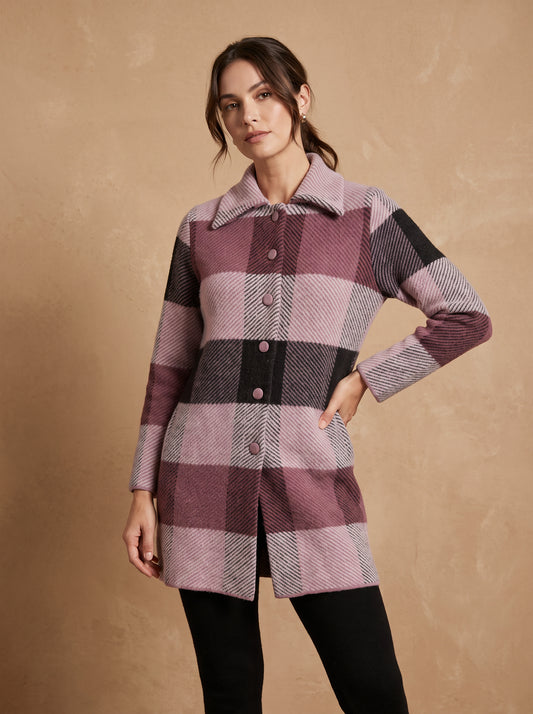 Mulberry Check Cardigan