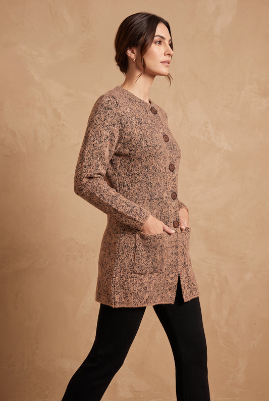 Toffee Marl Cardigan