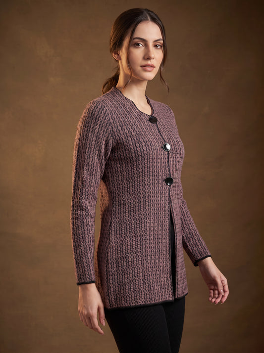 Heather Lattice Cardigan