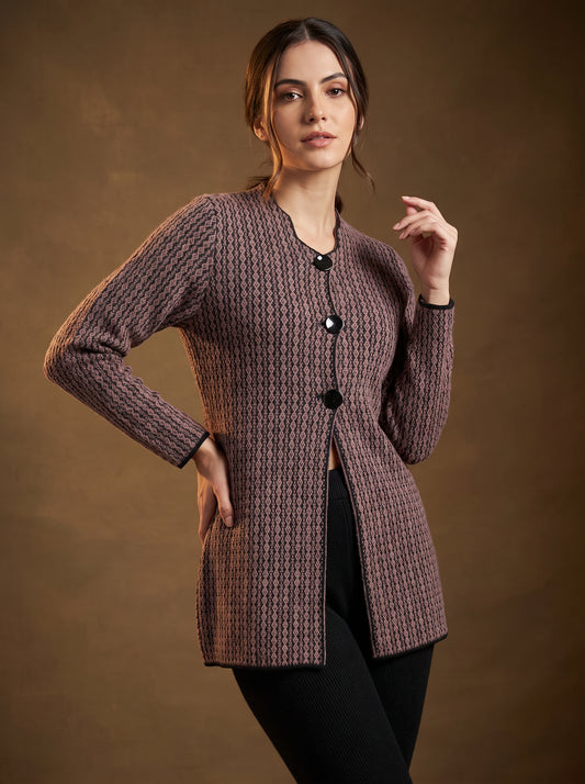 Heather Lattice Cardigan