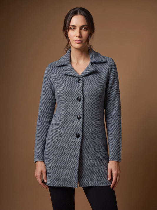 Slate Ribbed Coatigan