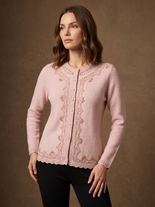 Blush Scallop Cardigan