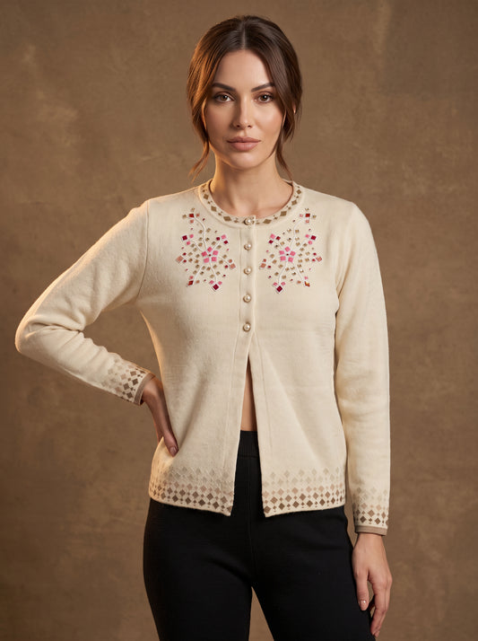 Ivory Mirror Cardigan