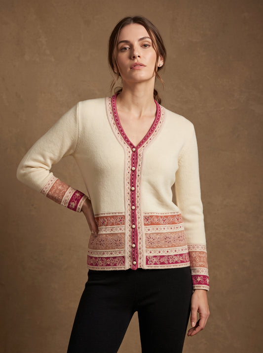 Cream Blossom Cardigan