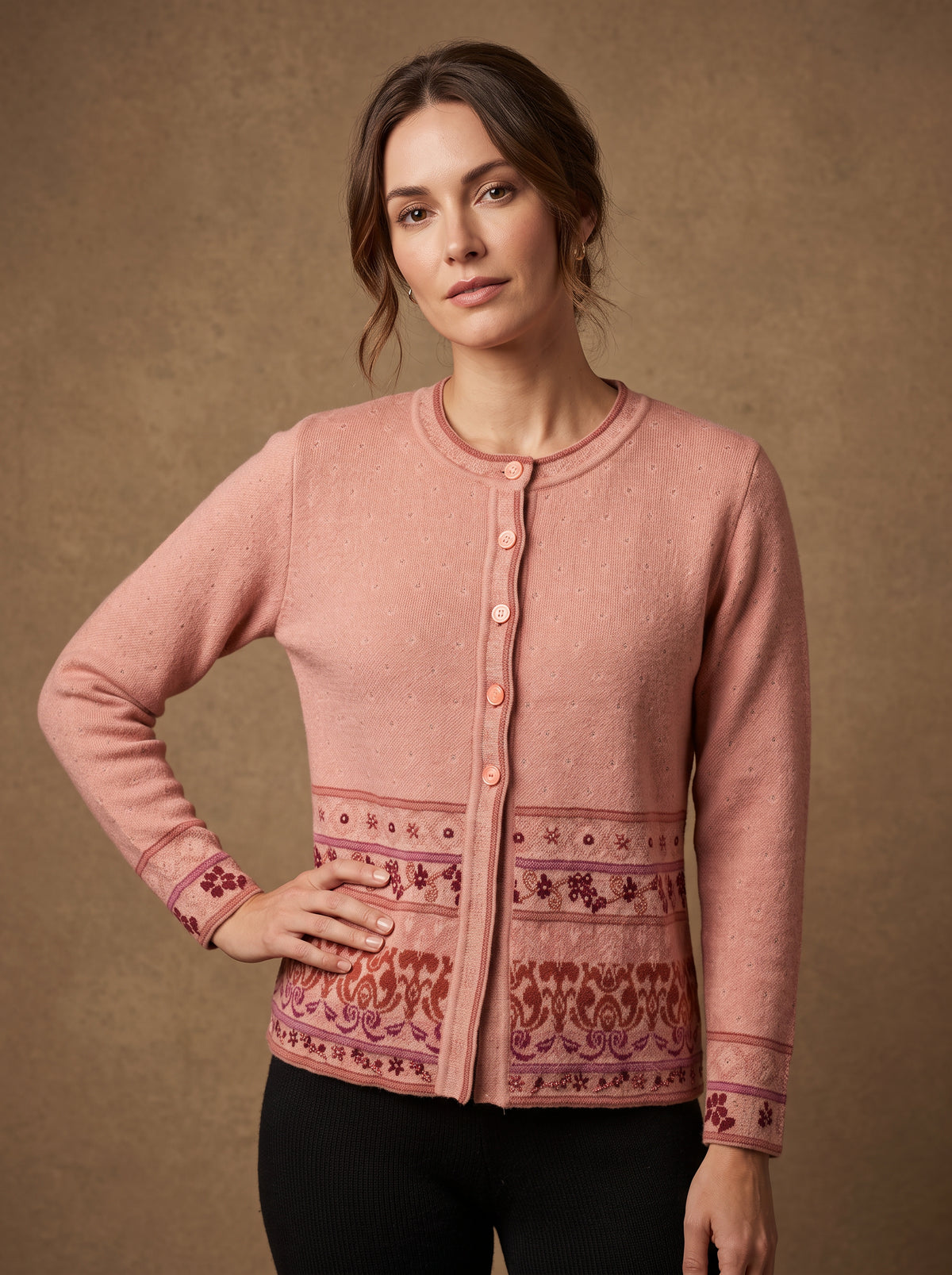 Rose Damask Cardigan