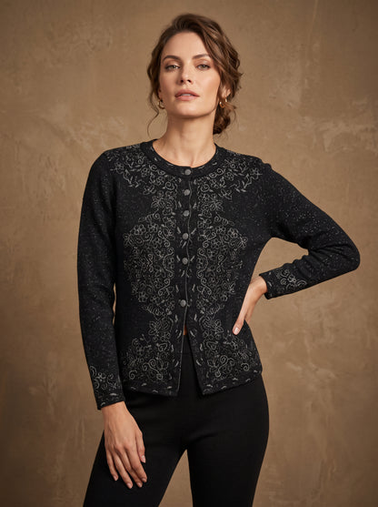 Black Shimmer Cardigan