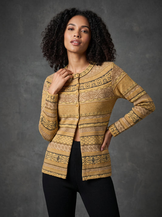 Amber Brocade Cardigan