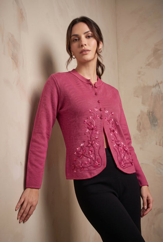 Berry Lace Cardigan