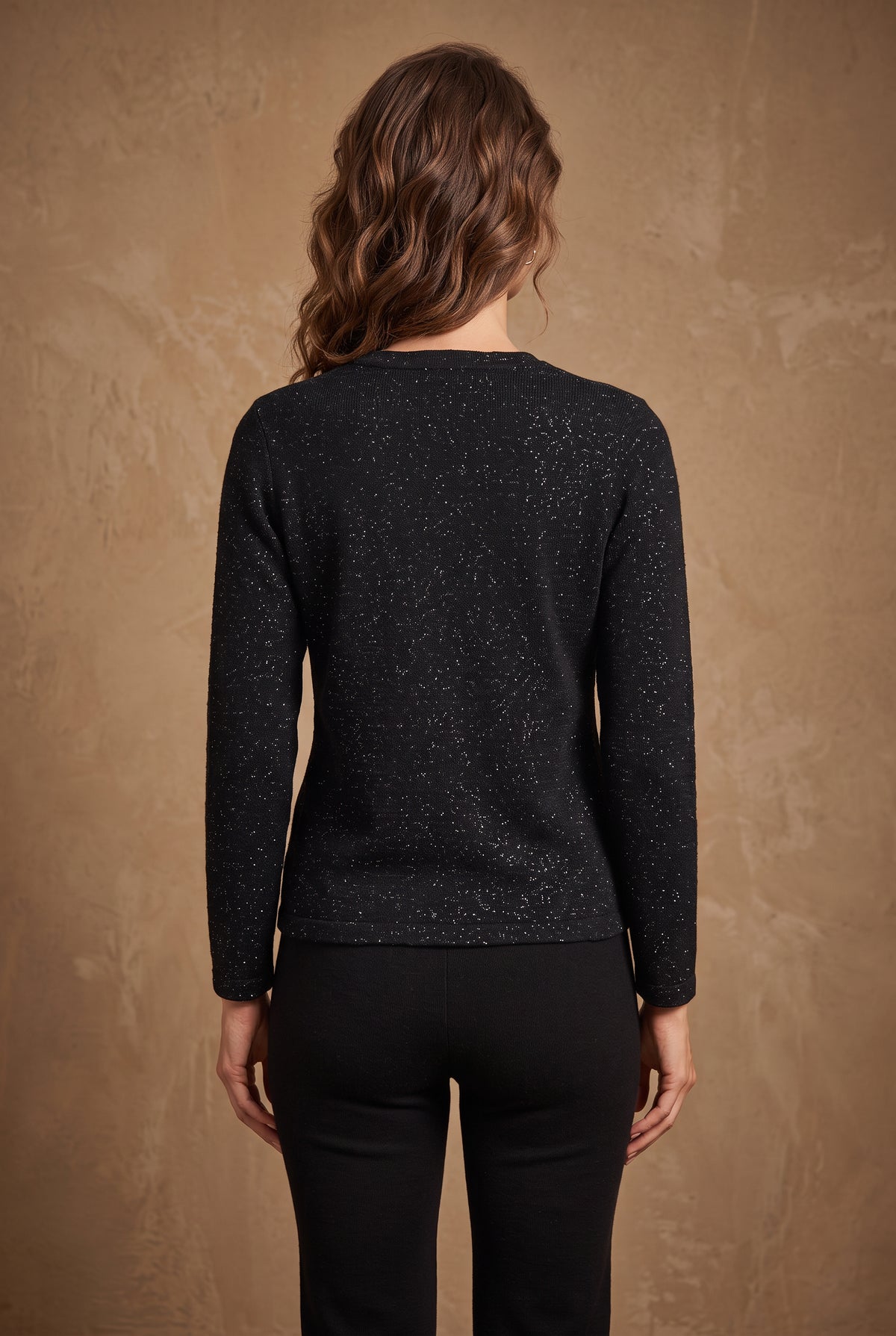 Black Shimmer Cardigan