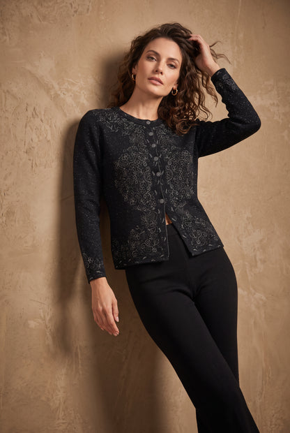 Black Shimmer Cardigan