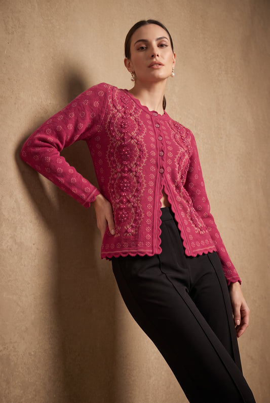 Berry Blossom Cardigan