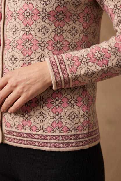 Pink Medallion Cardigan