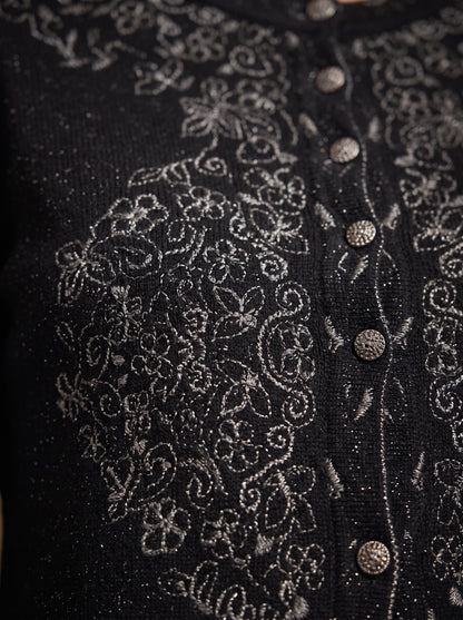 Black Shimmer Cardigan