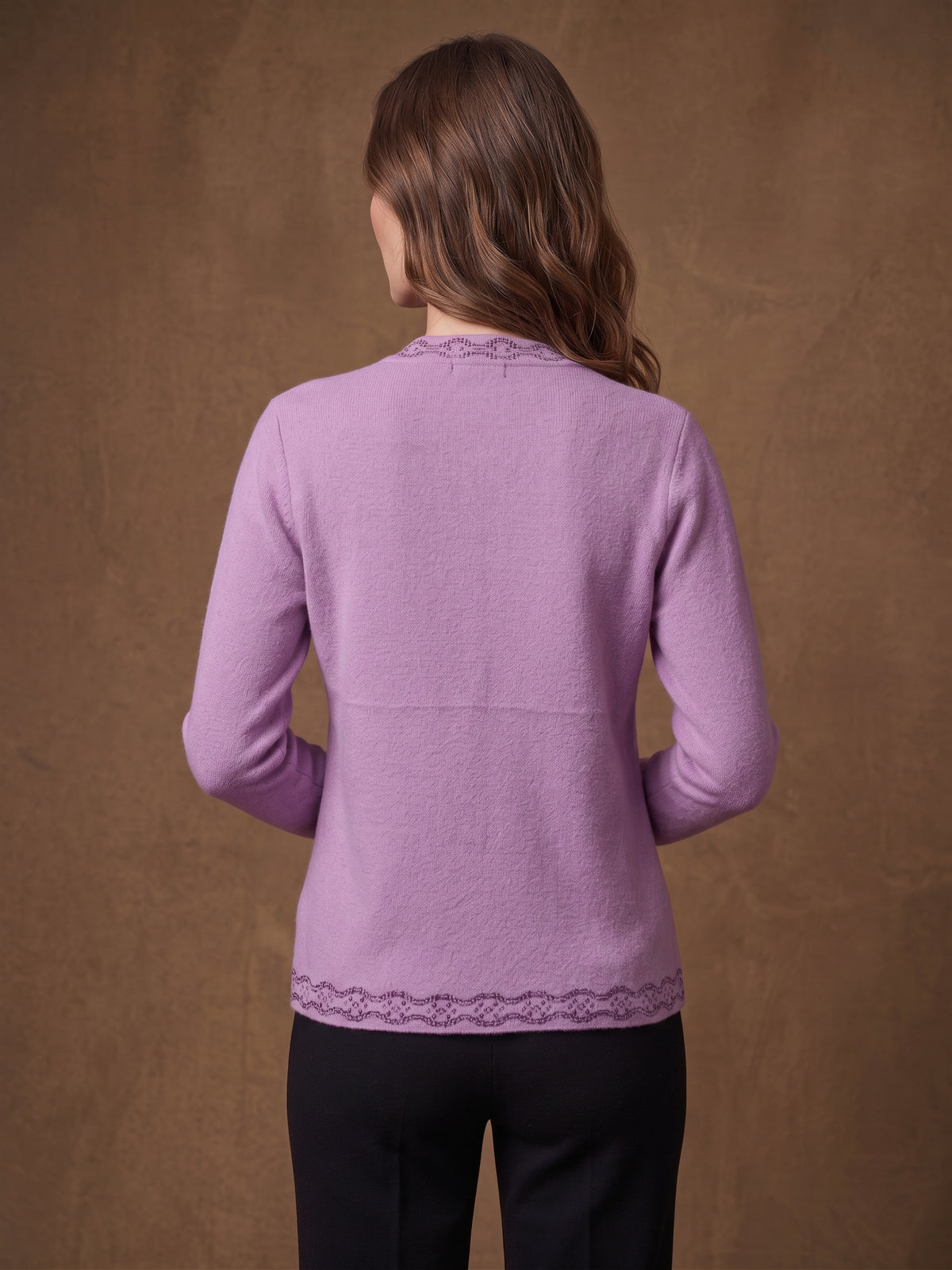 Lilac Trellis Bead Cardigan