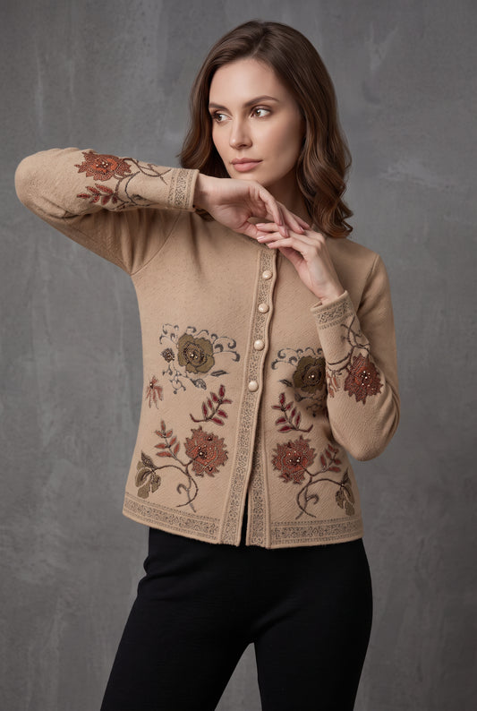 Camel Rose Cardigan