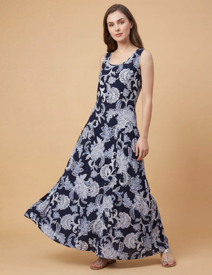 Moonlit Paisley Maxi Dress
