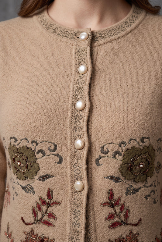 Camel Rose Cardigan