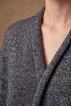 Lachi Women's Grey Marl Knit Open Front Poncho Cape