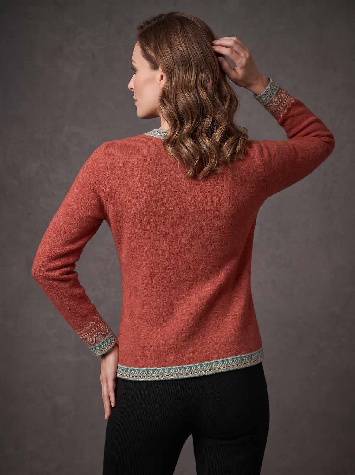 Rust Heritage Placket Cardigan