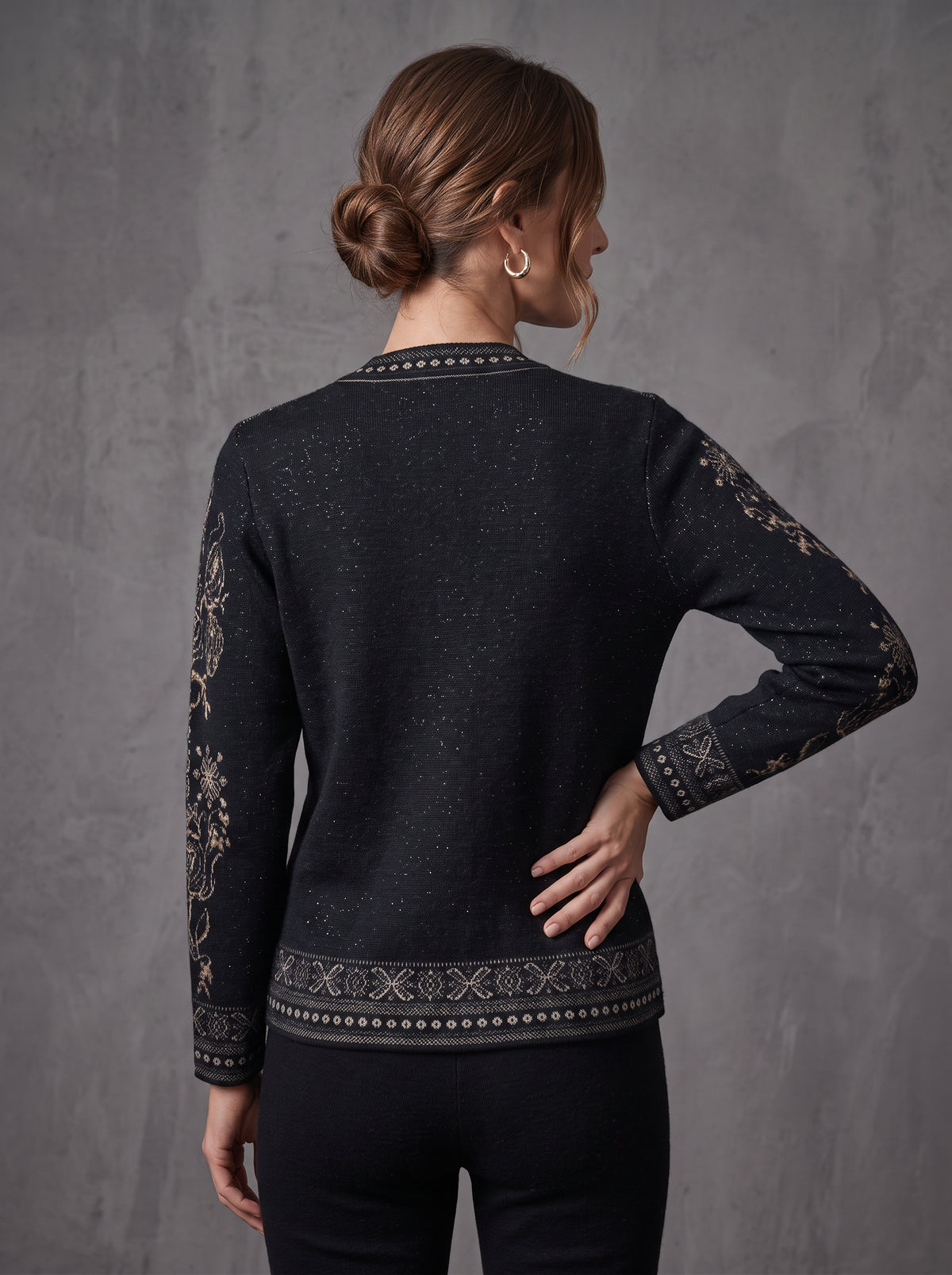 Black Gold Rose Cardigan