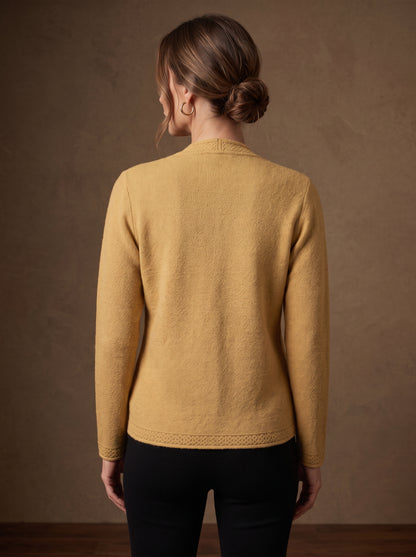 Mustard Paisley Cord Cardigan