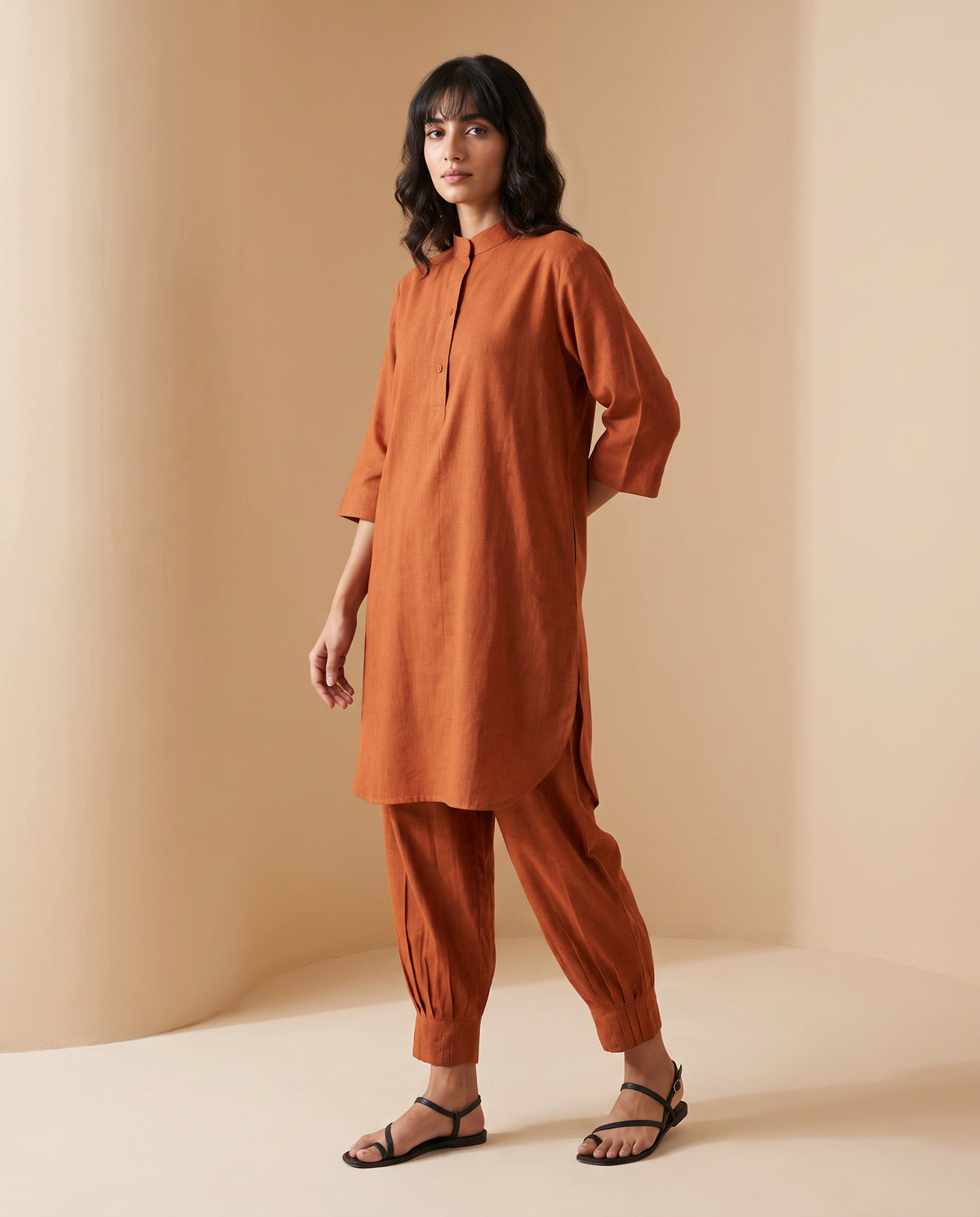 Terracotta Pleat Co-ord Set