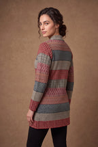 Lachi Women's Jacquard Striped Knitted Cardigan