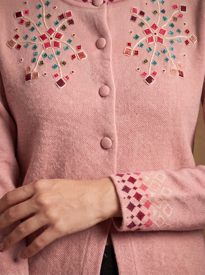 Blush Mirror Bloom Cardigan