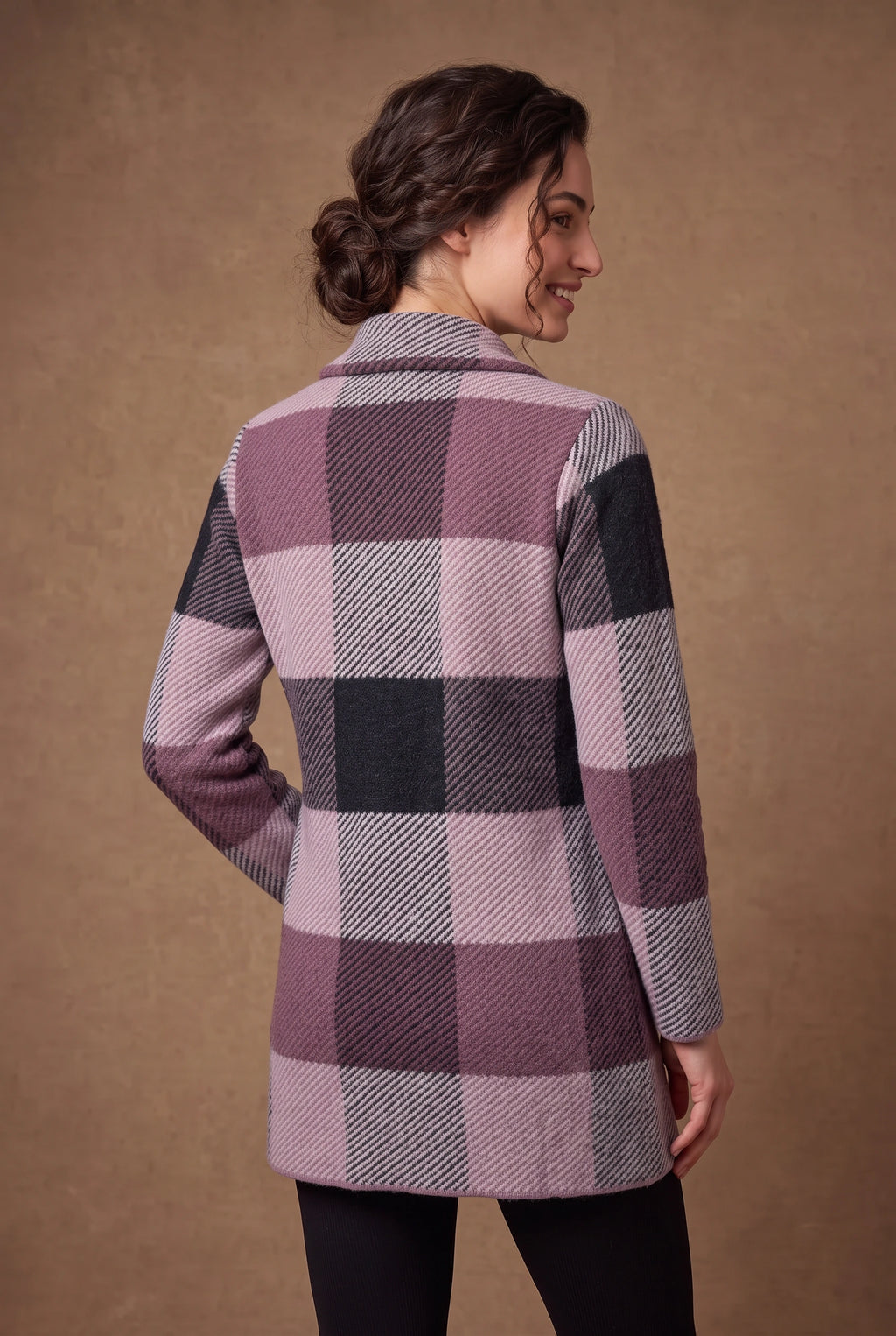Lachi Women's Buffalo Check Knitted Cardigan
