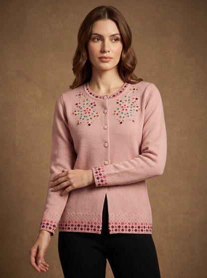 Blush Mirror Bloom Cardigan