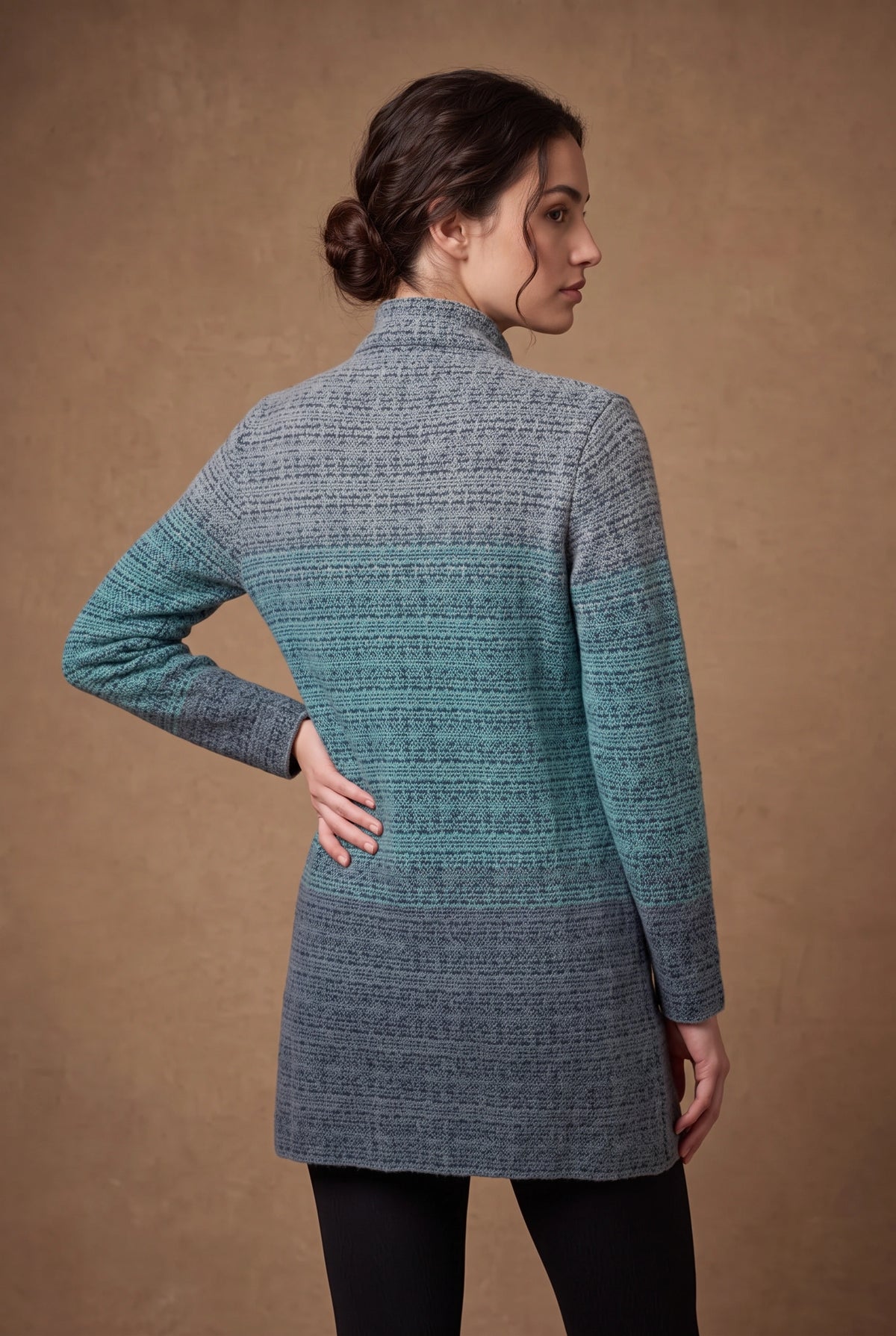 Lachi Women's Ocean Ombre Acrylic Knit Cardigan