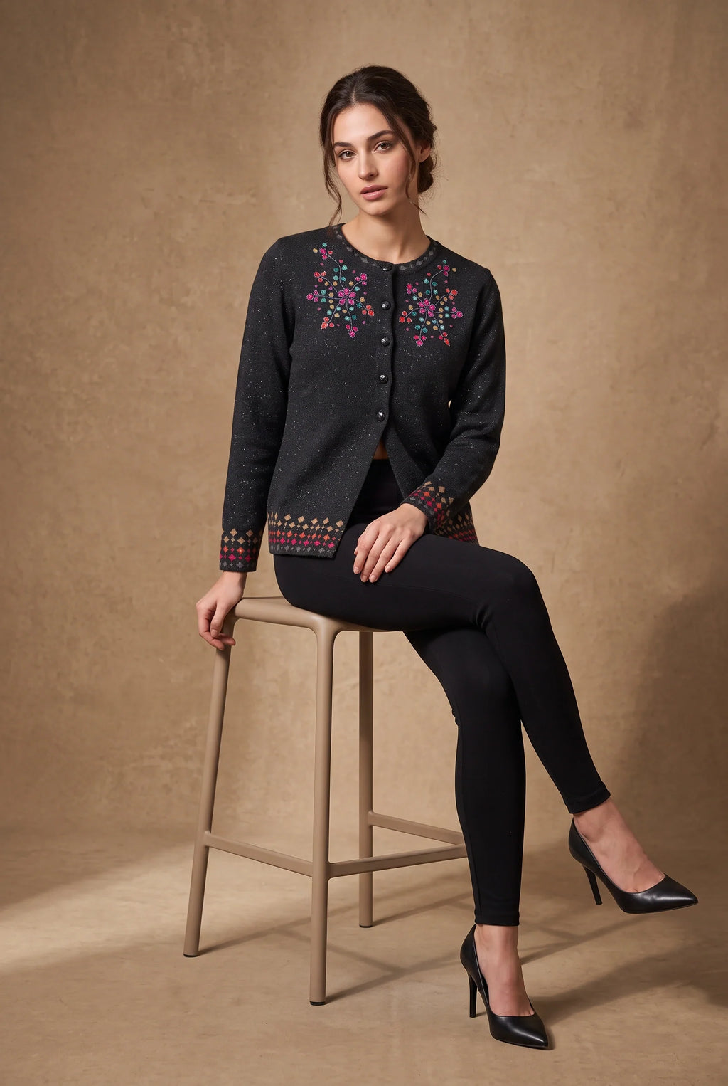 Black Mirror Work Knitted Cardigan 1