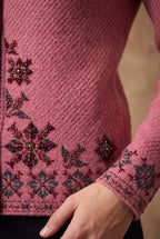 Lachi Women's Star Bloom Beaded Border Knitted Cardigan