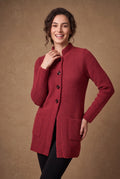 Lachi Women's Mandarin Collar Longline Knitted Cardigan