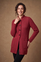 Lachi Women's Mandarin Collar Longline Knitted Cardigan