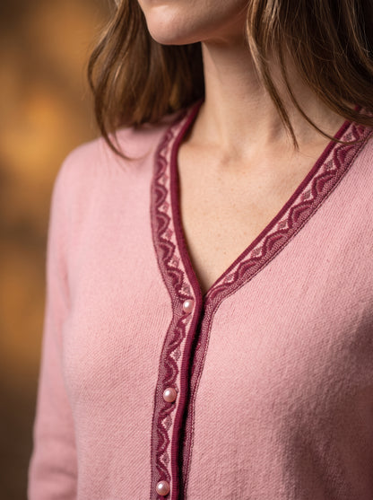Rose Heart Border Cardigan
