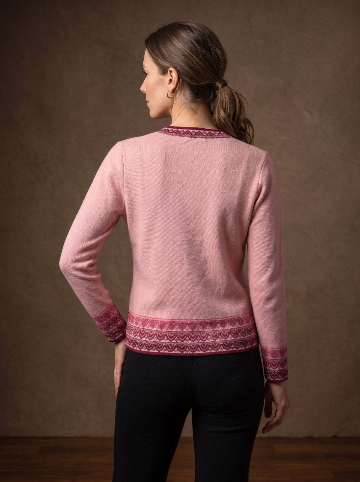 Rose Heart Border Cardigan