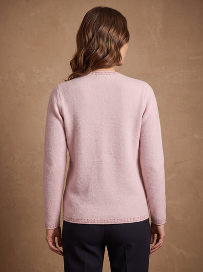 Blush Pearl Scallop Cardigan