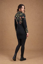 Lachi Women's Black Midnight Garden Floral Jacquard Knitted Tunic