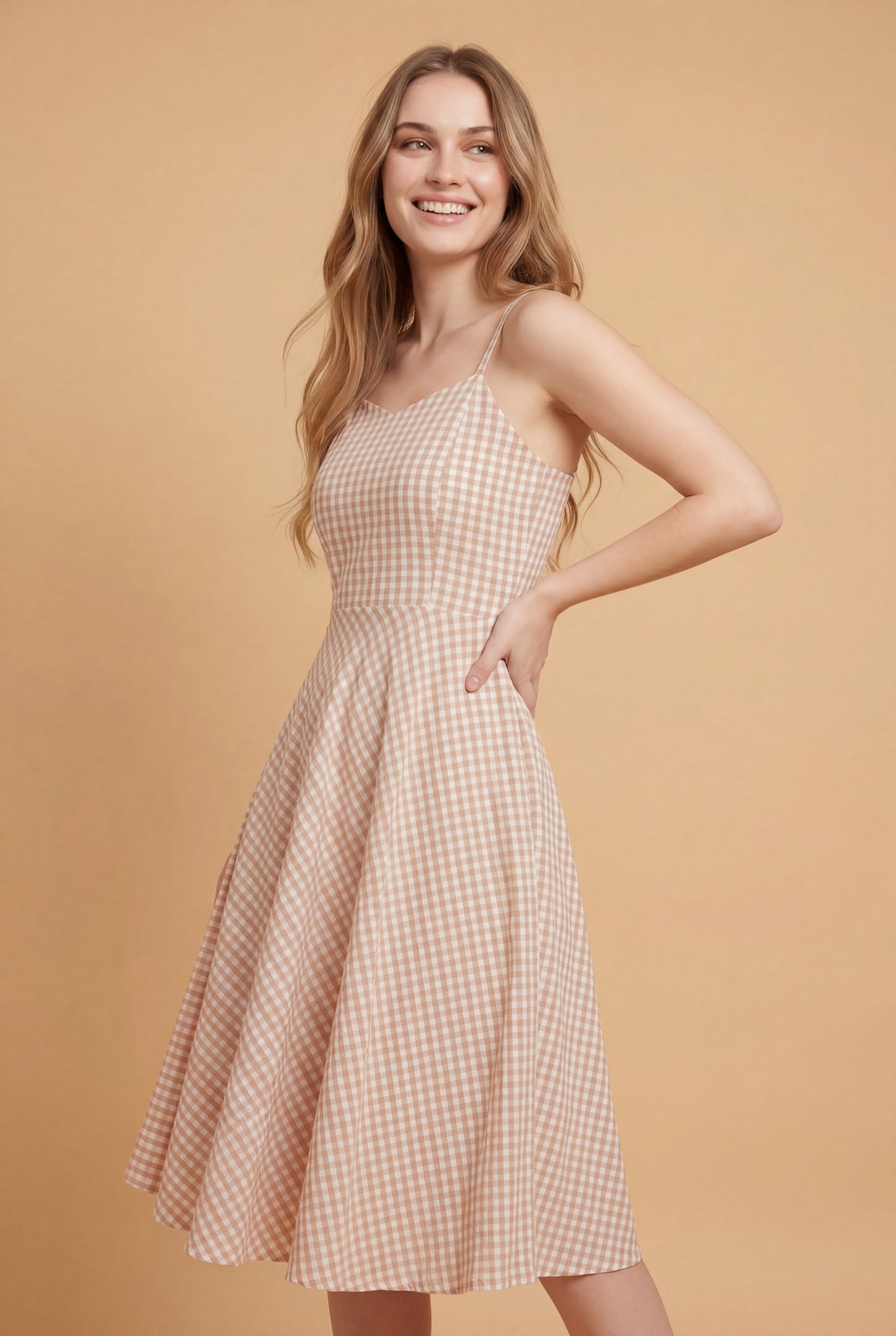 Sandy Check Sundress
